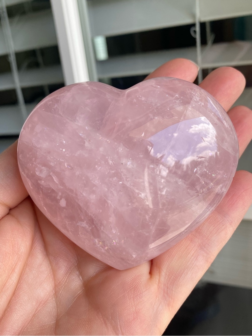 2.5” Rose Quartz Heart – Stone of Love & Compassion 💗